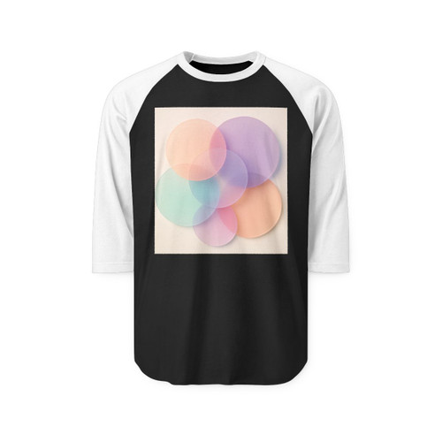 Ethereal Circle Symphony - Unisex Three-Quarter Sleeve Raglan Shirt