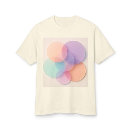 Ethereal Circle Symphony - Unisex Garment-Dyed Heavyweight Cotton Tee