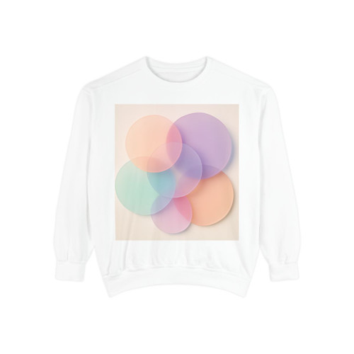 Ethereal Circle Symphony - Unisex Garment-Dyed Sweatshirt