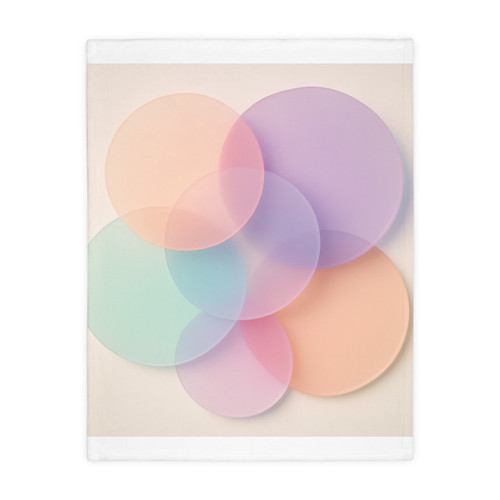 Ethereal Circle Symphony - Velveteen Microfiber Blanket (Two-sided print)