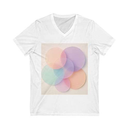 Ethereal Circle Symphony - Unisex Jersey Short Sleeve V-Neck Tee