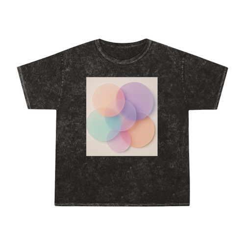 Ethereal Circle Symphony - Unisex Mineral Wash T-Shirt