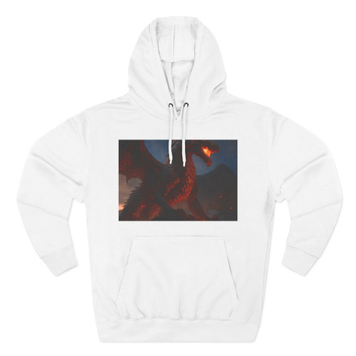 Eternal Ember Wyrm - Three-Panel Fleece Hoodie