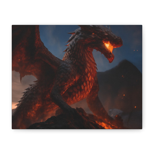 Eternal Ember Wyrm - Matte Canvas, Stretched, 1.25"