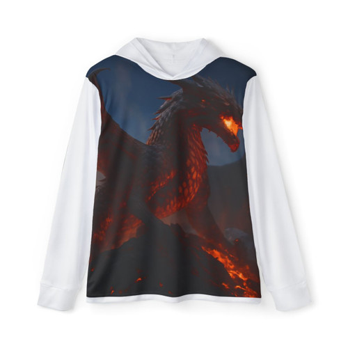 Eternal Ember Wyrm - Men's Sports Warmup Hoodie (AOP)