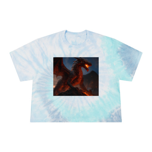 Eternal Ember Wyrm - Women's Tie-Dye Crop Tee