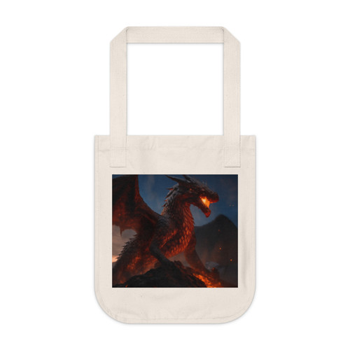 Eternal Ember Wyrm - Organic Canvas Tote Bag