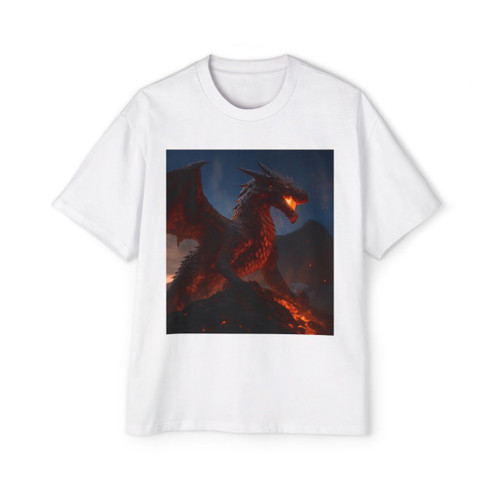 Eternal Ember Wyrm - Men's Heavy Oversized Tee