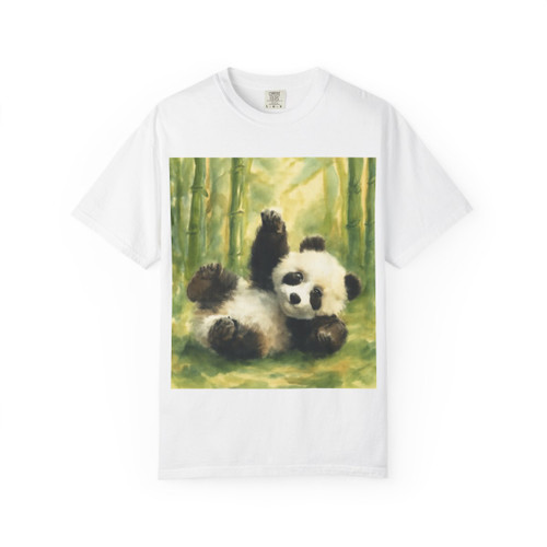Whimsical Panda Play - Unisex Garment-Dyed T-shirt