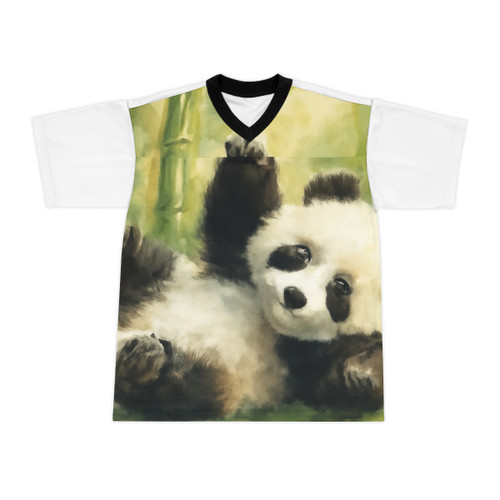 Whimsical Panda Play - Unisex Football Jersey (AOP)