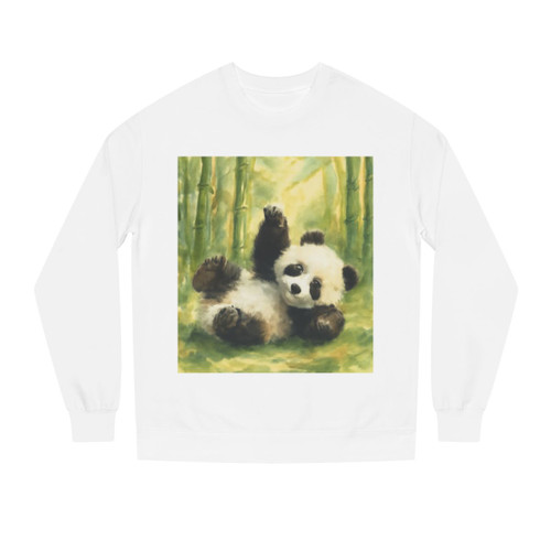 Whimsical Panda Play - Unisex Crew Neck Sweatshirt