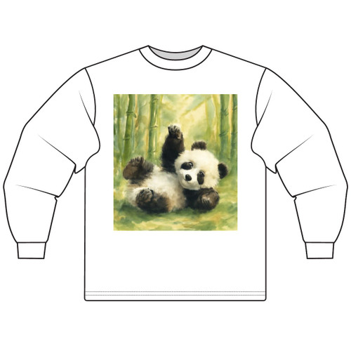 Whimsical Panda Play - Unisex Long Sleeve T-Shirt