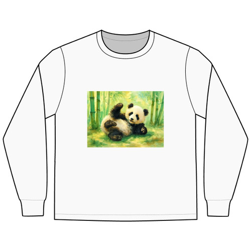 Whimsical Panda Play - Men's Long Sleeve Tee
