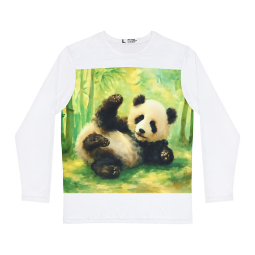 Whimsical Panda Play - Men's Long Sleeve Shirt (AOP)