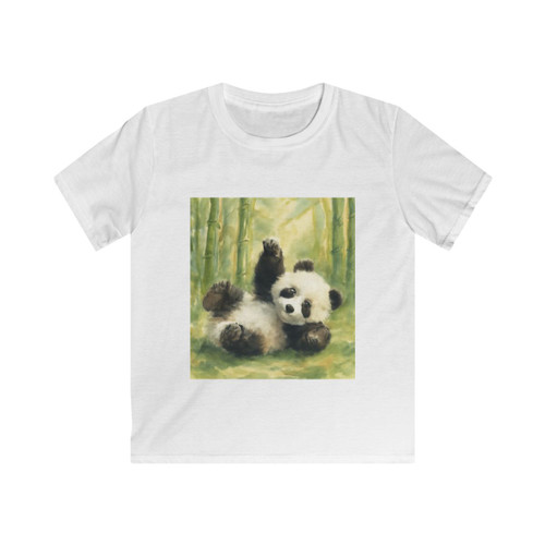 Whimsical Panda Play - Kids Softstyle Tee