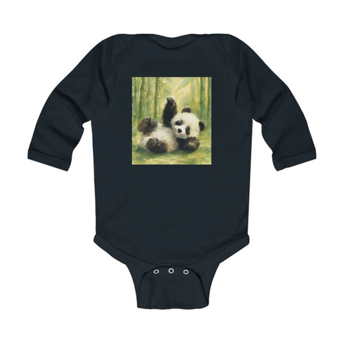 Whimsical Panda Play - Infant Long Sleeve Bodysuit