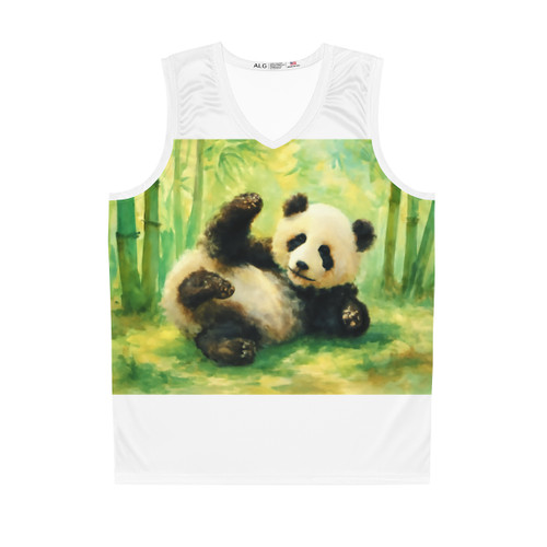 Whimsical Panda Play - Basketball Jersey (AOP)