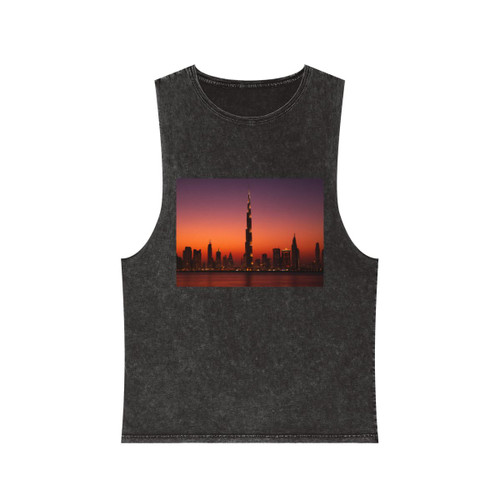 Dubai Dusk Mirage - Unisex Stonewash Tank Top