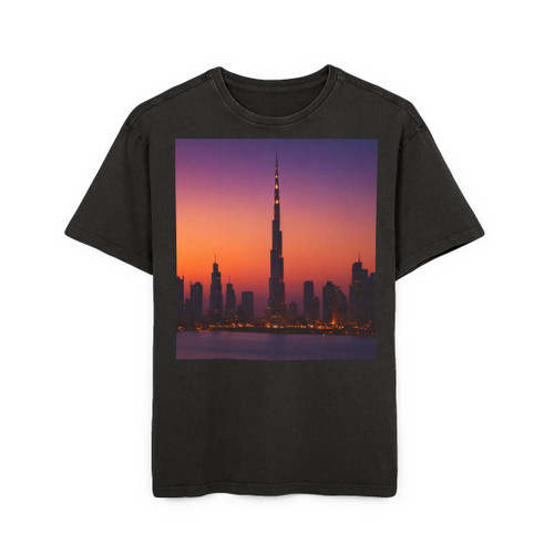 Dubai Dusk Mirage - Men's Acid Washed Heavy Oversize Tee