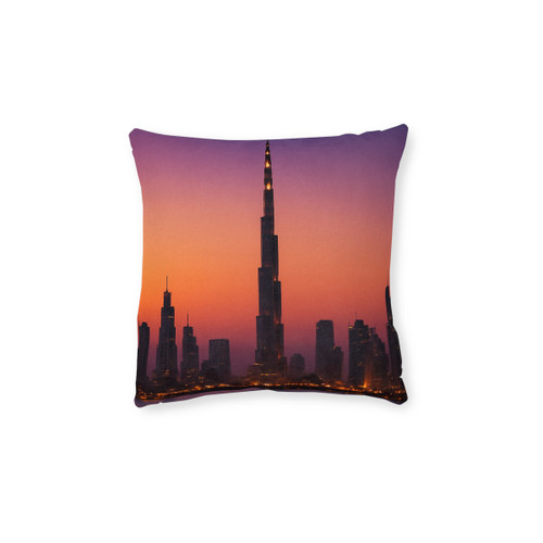 Dubai Dusk Mirage - Square Pillow