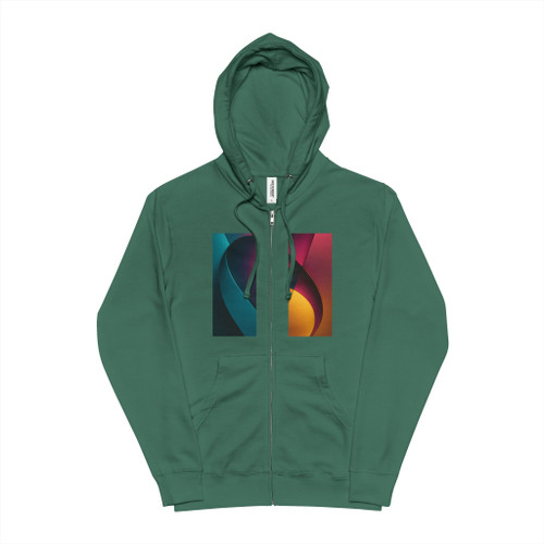 Fluid Geometry - Unisex Fleece Zip Up Hoodie Fluid Geometry - Unisex Fleece Zip Up Hoodie