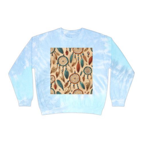 Bohemian Dreamcatcher Dance - Unisex Tie-Dye Sweatshirt