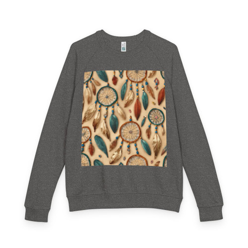 Bohemian Dreamcatcher Dance - Unisex French Terry Raglan Crewneck