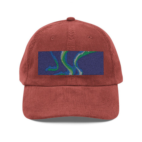 Celestial Aurora Dance - Vintage Corduroy Cap (Embroidery)