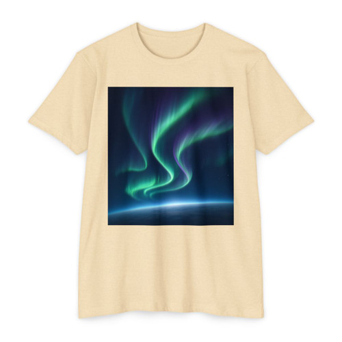 Celestial Aurora Dance - Unisex CVC Jersey T-shirt
