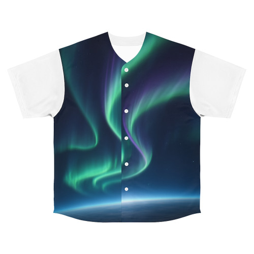 Celestial Aurora Dance - Men's Baseball Jersey (AOP)