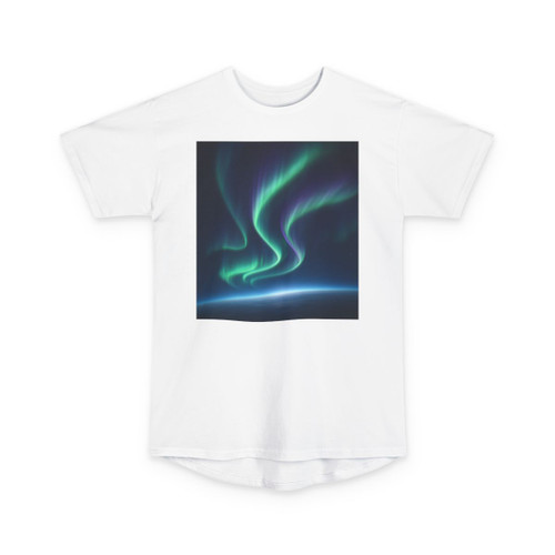 Celestial Aurora Dance - Unisex Long Body Urban Tee