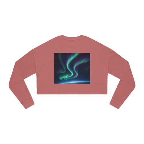 Celestial Aurora Dance - Women's Cropped Sweatshirt