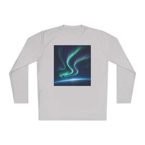 Celestial Aurora Dance - Unisex Lightweight Long Sleeve Tee