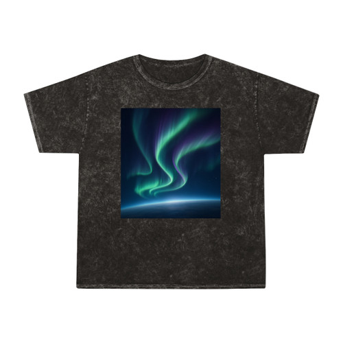 Celestial Aurora Dance - Unisex Mineral Wash T-Shirt
