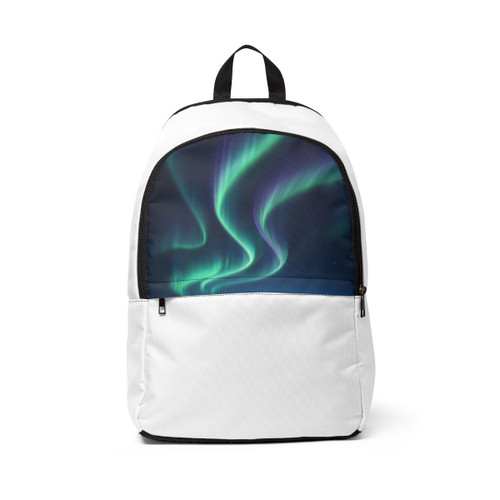 Celestial Aurora Dance - Unisex Fabric Backpack