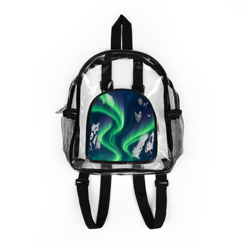 Celestial Aurora Dance - Clear Stadium Backpack