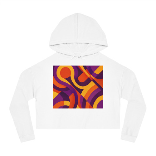 Funky Disco Fever - Women’s Cropped Hooded Sweatshirt