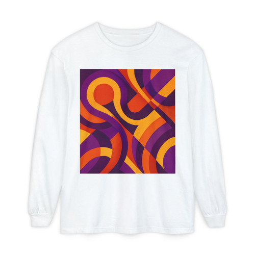 Funky Disco Fever - Unisex Garment-dyed Long Sleeve T-Shirt