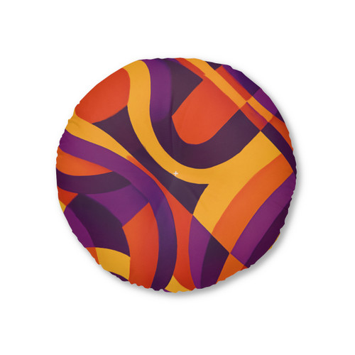 Funky Disco Fever - Tufted Floor Pillow, Round