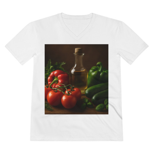 Mediterranean Garden Feast - Men's Lightweight V-Neck Tee
