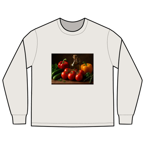Mediterranean Garden Feast - Men's Heavy Faded Long Sleeve Tee