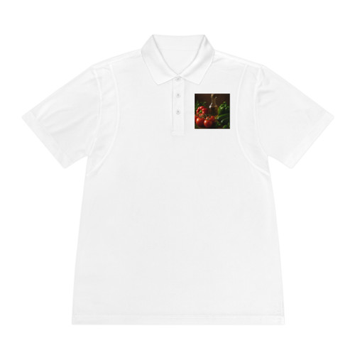 Mediterranean Garden Feast - Men's Sport Polo Shirt