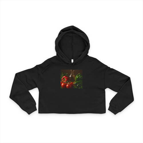 Mediterranean Garden Feast - Women's Cropped Hoodie
