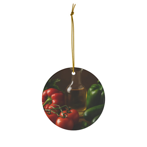 Mediterranean Garden Feast - Ceramic Ornament, 1-Pack