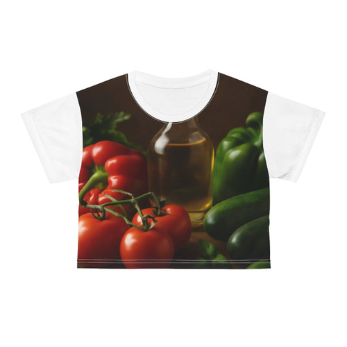 Mediterranean Garden Feast - Crop Tee (AOP)
