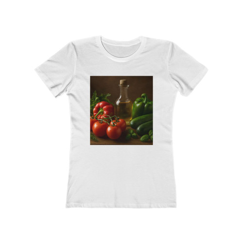 Mediterranean Garden Feast - The Boyfriend Tee for Women