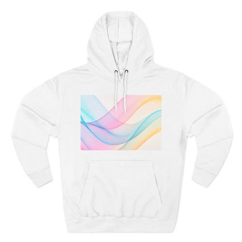 Fluid Wave Symphony - Three-Panel Fleece Hoodie
