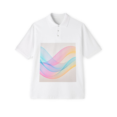 Fluid Wave Symphony - Men's Piqué Polo