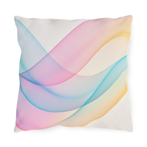 Fluid Wave Symphony - Outdoor Pillows