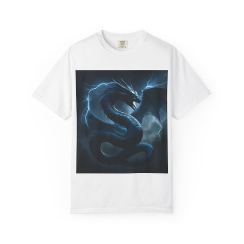 Azure Storm Serpent - Unisex Garment-Dyed T-shirt